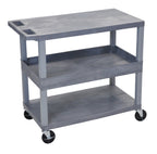 Luxor Gray EC212-G 18x32 Cart 2 Flat/1 Tub Shelves
