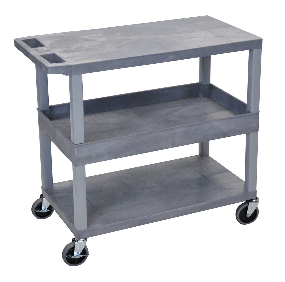 Luxor Gray EC212-G 18x32 Cart 2 Flat/1 Tub Shelves