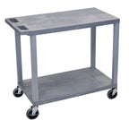 Luxor Gray EC22-G 18x32 Cart with 2 Flat Shelves