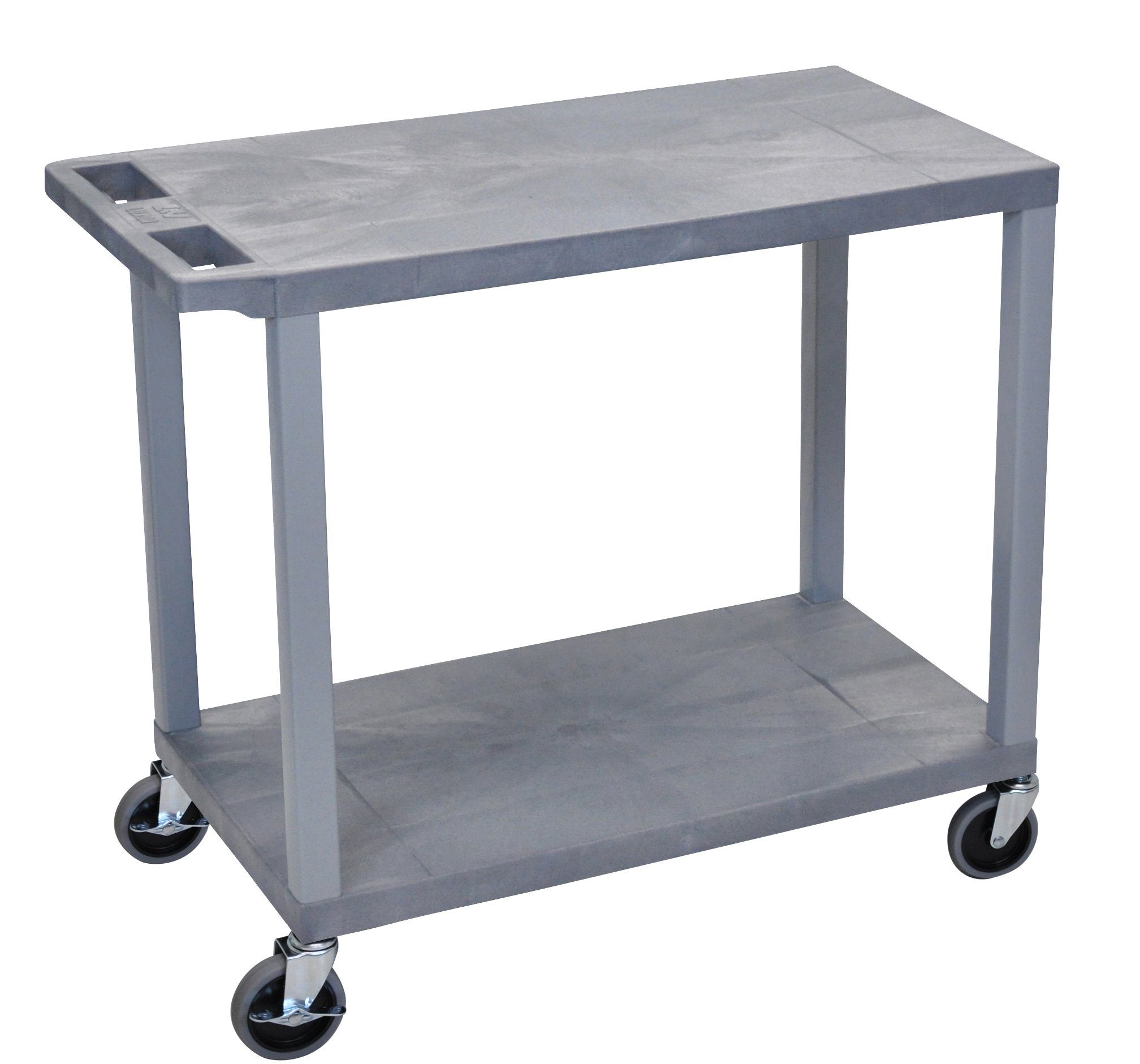 Luxor Gray EC22-G 18x32 Cart with 2 Flat Shelves