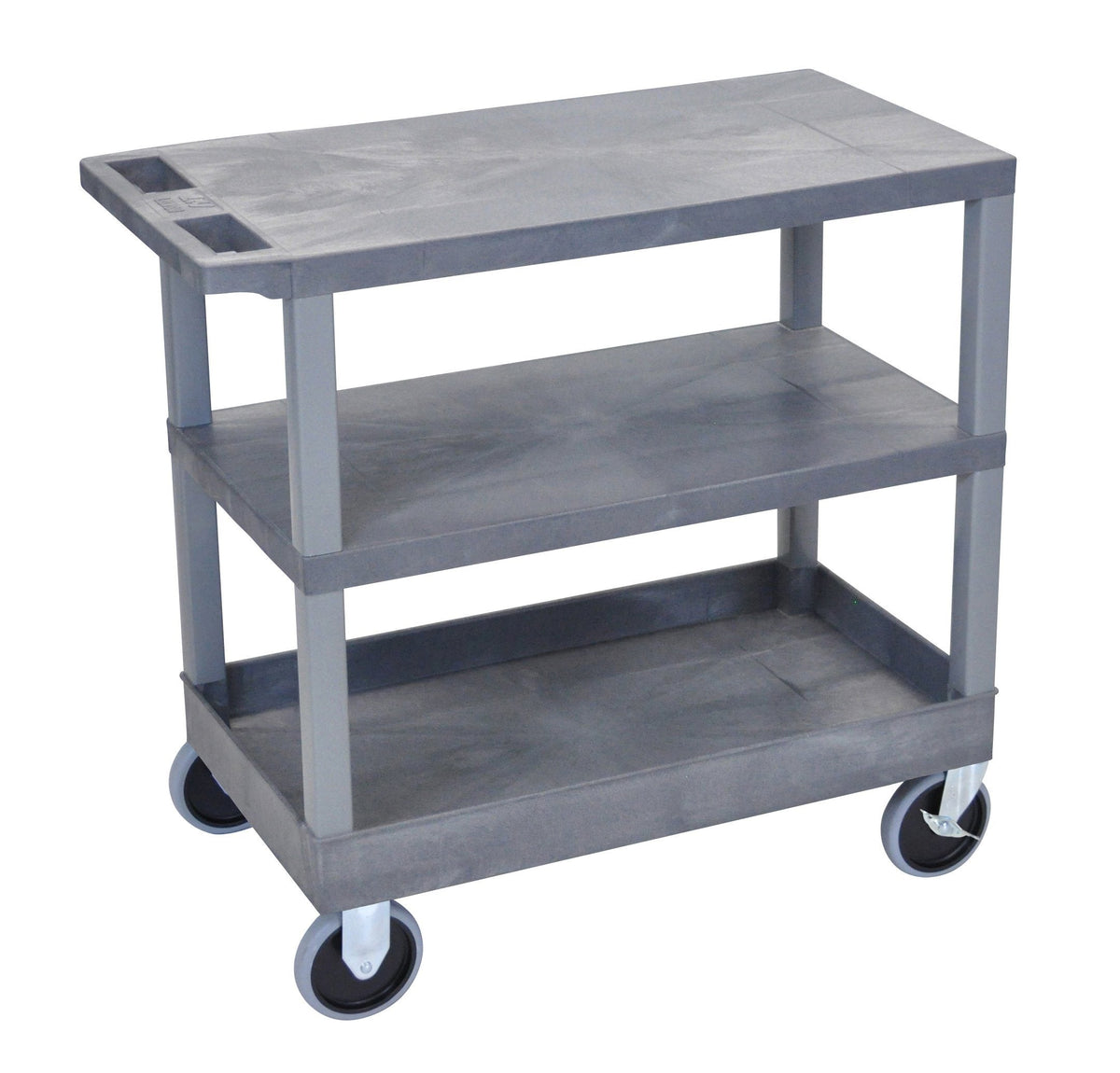 Luxor Gray EC221HD-G 18x32 Cart 2 Flat/1 Tub Shelves