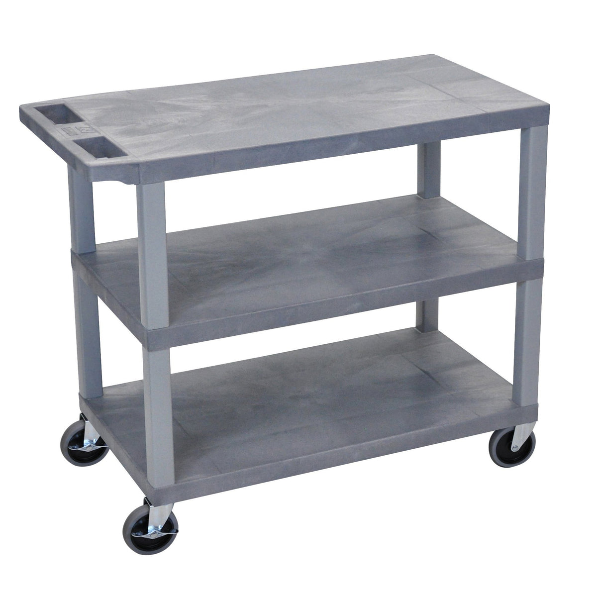 Luxor Gray EC222-G 18x32 Cart 3 Flat Shelves