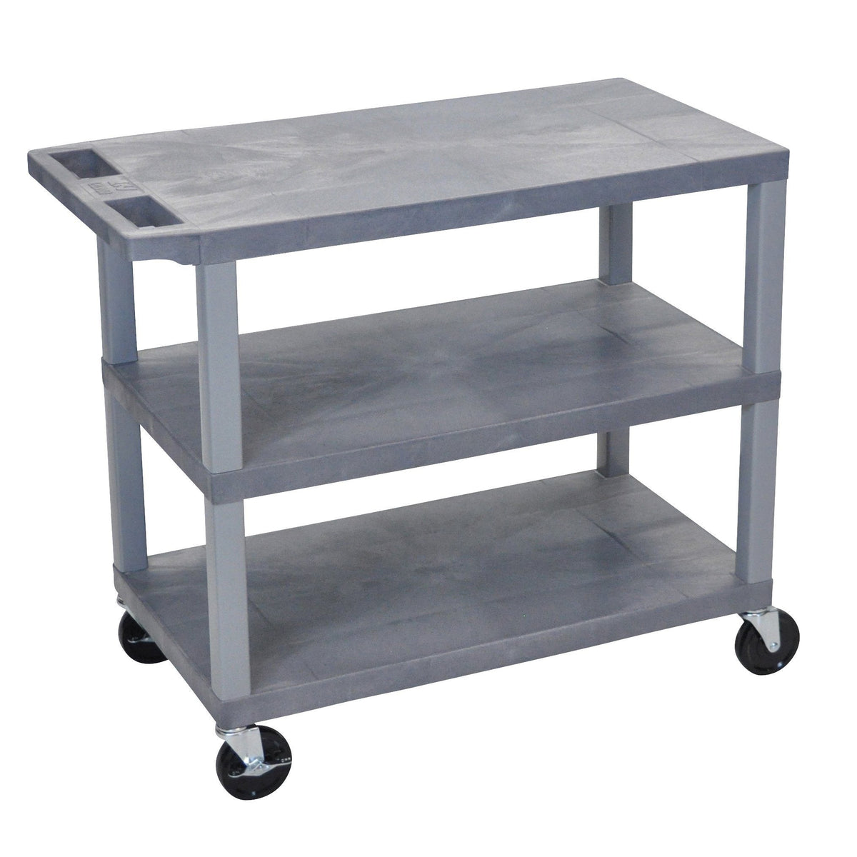 Luxor Gray EC222-G 18x32 Cart 3 Flat Shelves