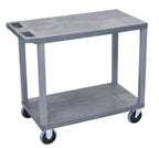 Luxor Gray EC22HD-G 18x32 Cart with 2 Flat Shelves