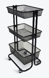 Luxor Kitchen Utility Cart - Black