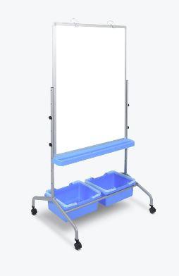 Luxor L330 Classroom Chart Stand with Storage Bins