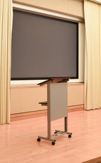 Luxor LX-ADJ-DW Adjustable Height Lectern Podium Mobile