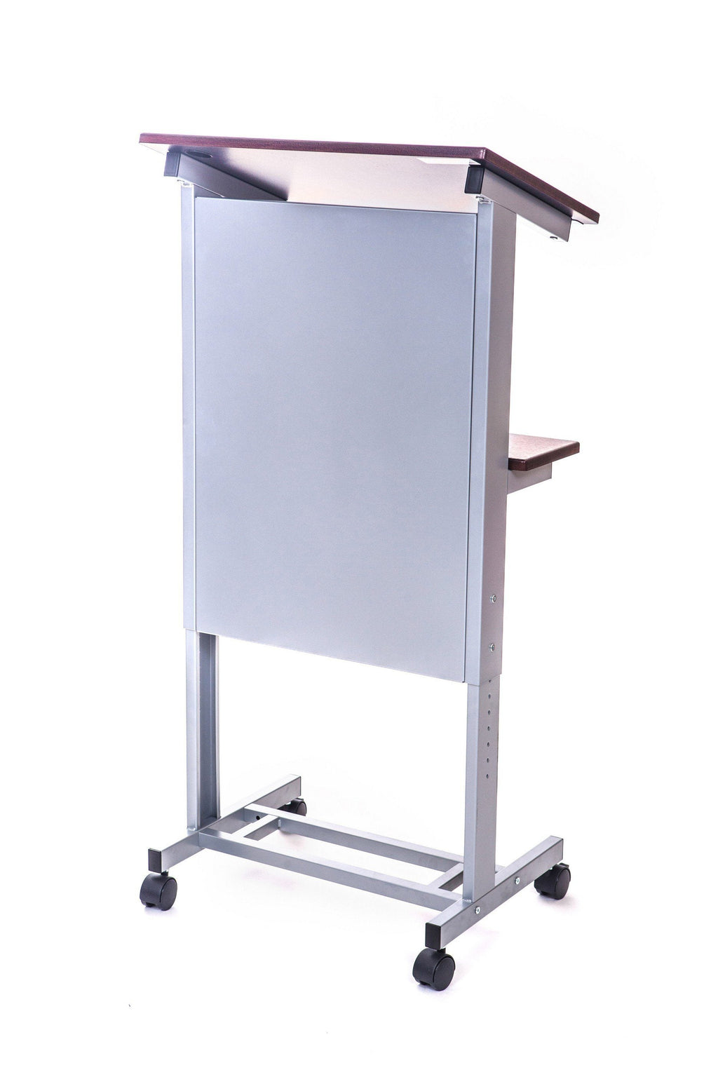 Luxor LX-ADJ-DW Adjustable Height Lectern Podium Mobile