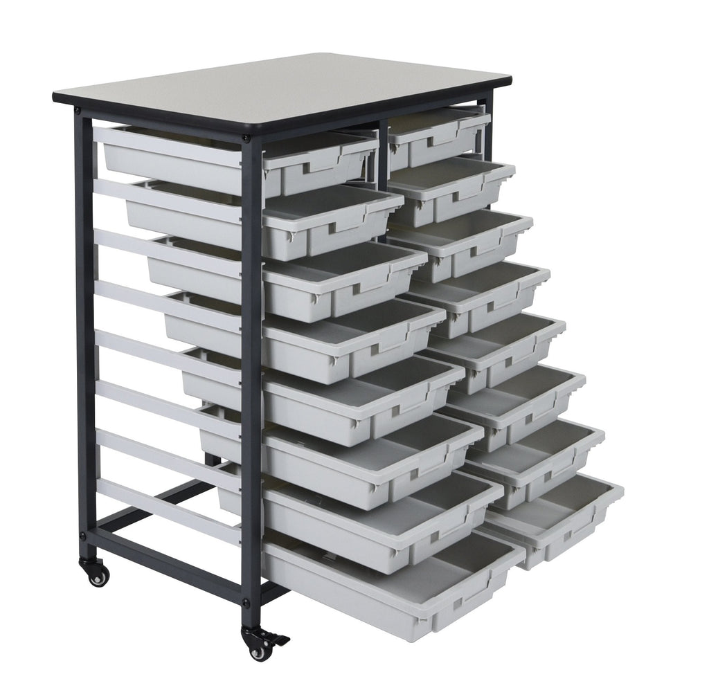 Luxor MBS-DR-16S Mobile Bin System - Double Row