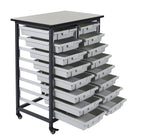 Luxor MBS-DR-16S Mobile Bin System - Double Row