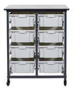 Luxor MBS-DR-8L Mobile Bin System - Double Row