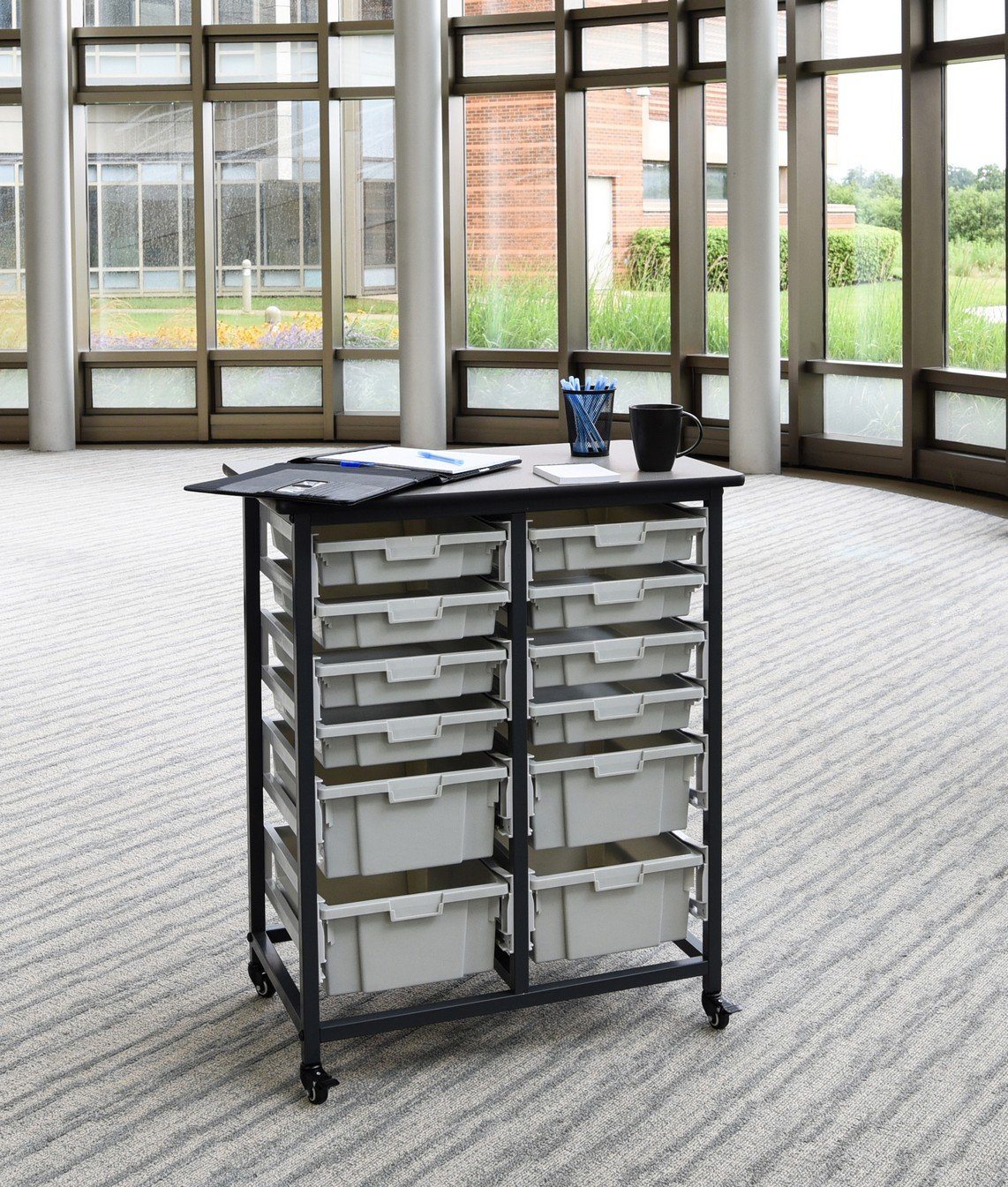 Luxor MBS-DR-8S4L Mobile Bin System - Double Row