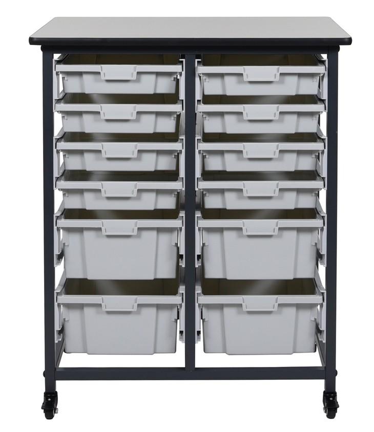 Luxor MBS-DR-8S4L Mobile Bin System - Double Row
