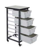 Luxor MBS-SR-4L Mobile Bin System - Single Row