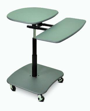 Luxor Mobile Computer Workstation Adjustable in Height Gray