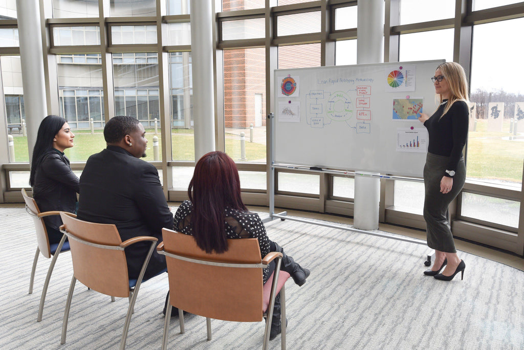 Luxor Reversible Magnetic Mobile 72x40 Whiteboard/
