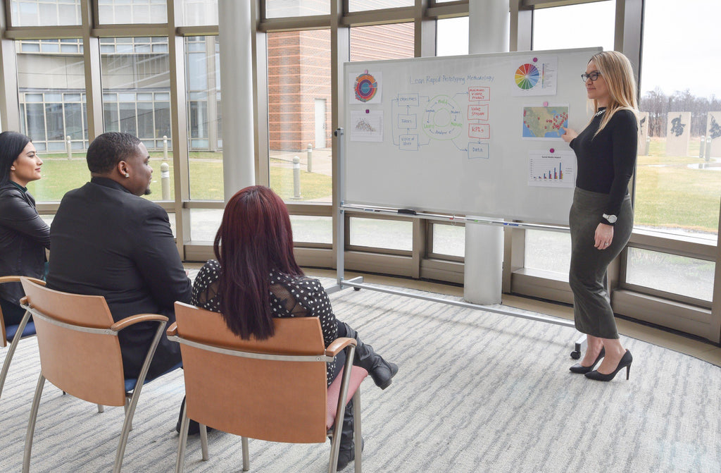 Luxor Reversible Magnetic Mobile 72x40 Whiteboard/