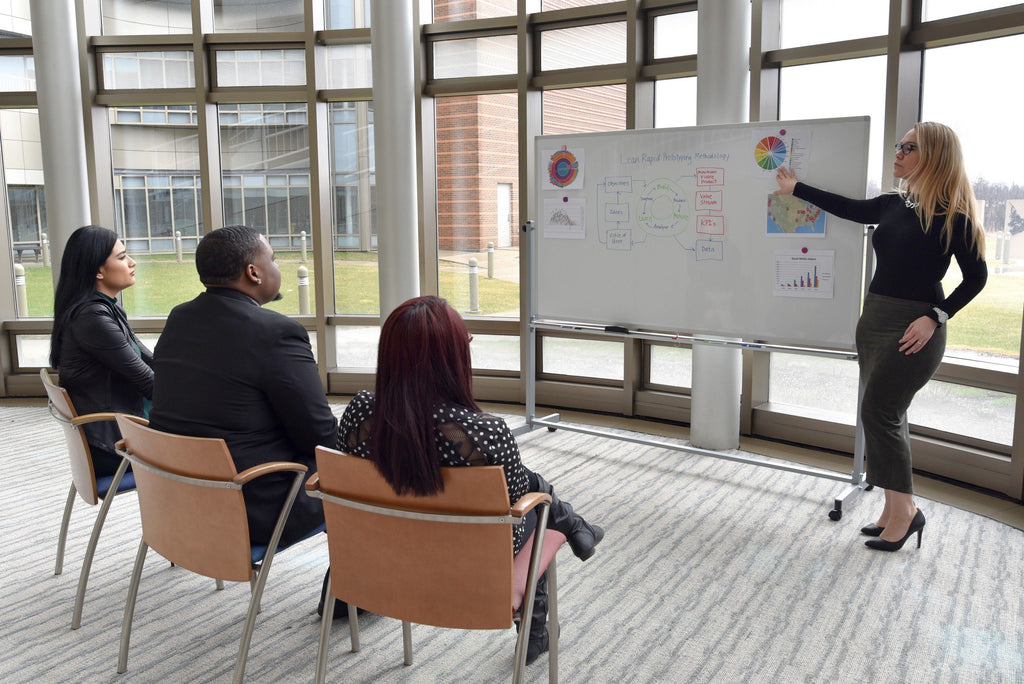 Luxor Reversible Magnetic Mobile 72x40 Whiteboard/