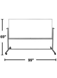 Luxor Reversible Magnetic Mobile 96x40 Whiteboard/