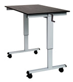 Luxor STANDCF48-AG/BO Crank Adjustable Stand Up Desk
