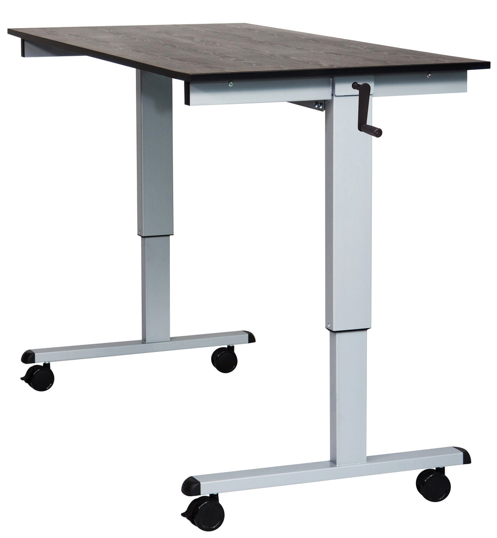 Luxor STANDCF60-AG/BO Crank Adjustable Stand Up Desk