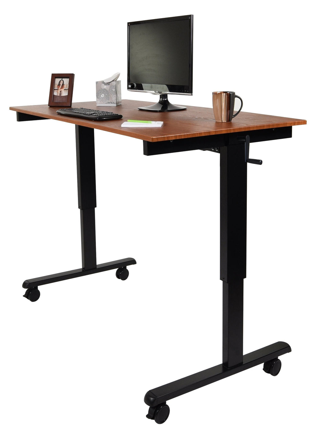 Luxor STANDCF60-BK/TK Crank Adjustable Stand Up Desk