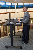 Luxor STANDE-48 48’’ Electric Standing Desk Black/Black