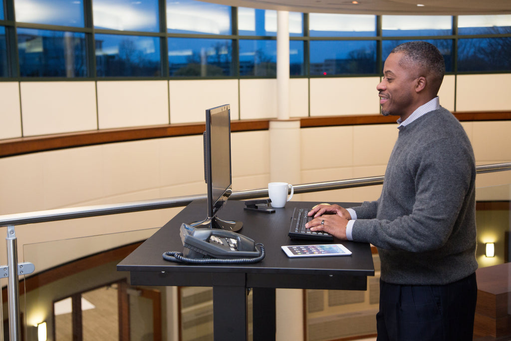 Luxor STANDE-48 48’’ Electric Standing Desk Black/Black
