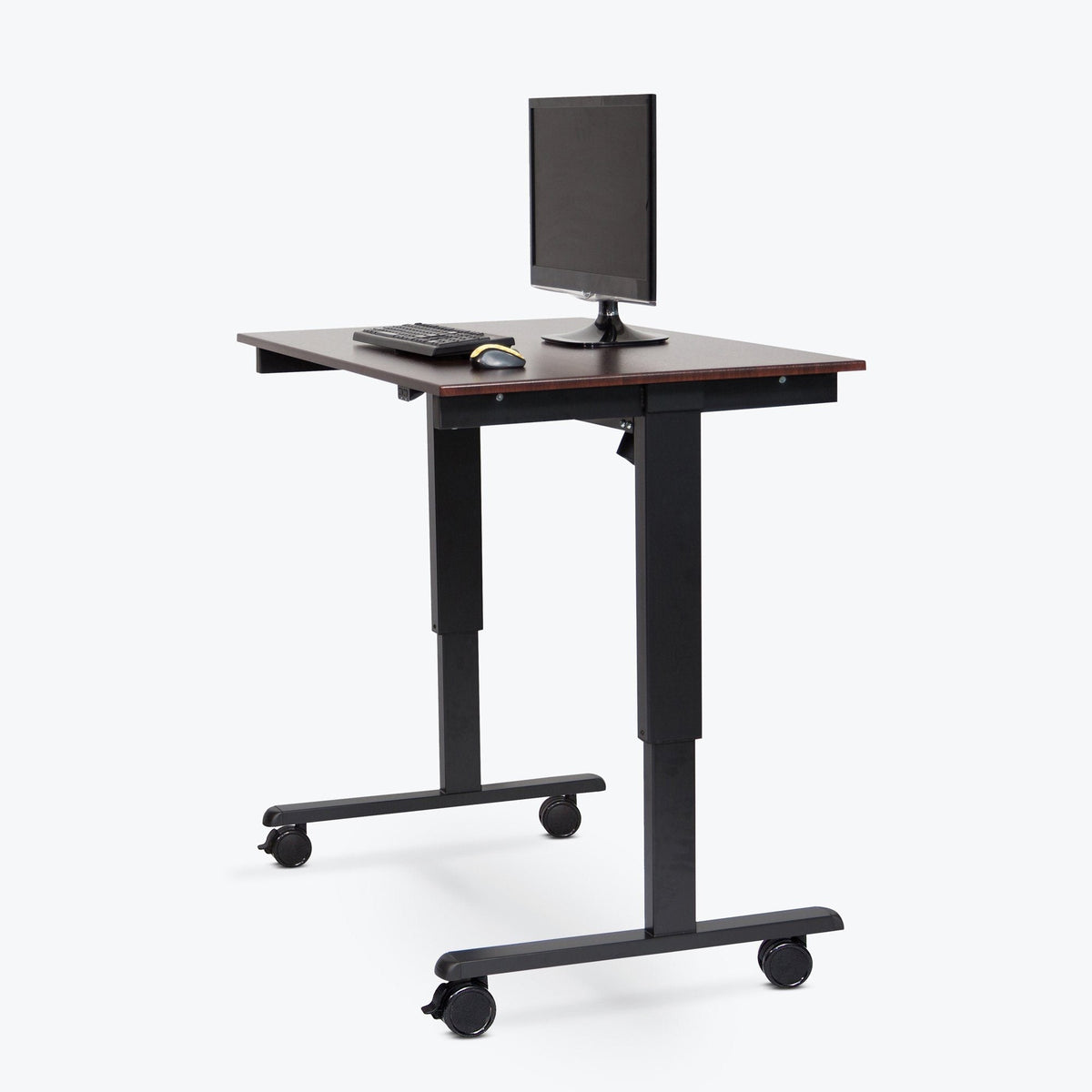 Luxor STANDE-48 48’’ Electric Standing Desk Black/Walnut