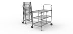 Luxor Three-Shelf Collapsible Wire Utility Cart