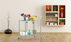 Luxor Two-Shelf Collapsible Wire Utility Cart - WSCC-2