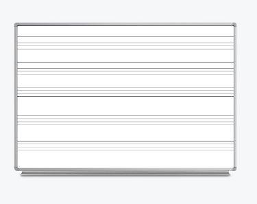 Luxor WB7248M 72 x 48 Wall-Mount Music Whiteboard