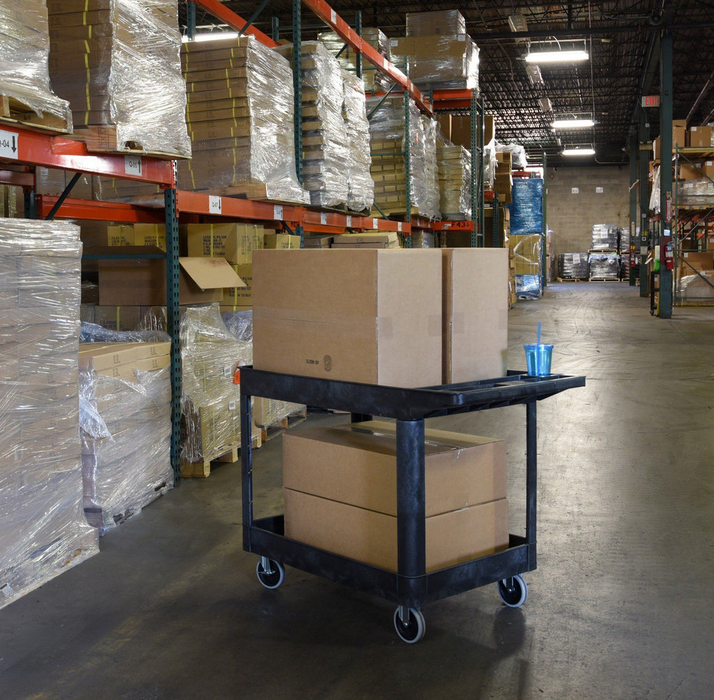 Luxor XLC11-B two shelf heavy-duty utility cart
