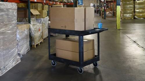 Luxor XLC11-B two shelf heavy-duty utility cart