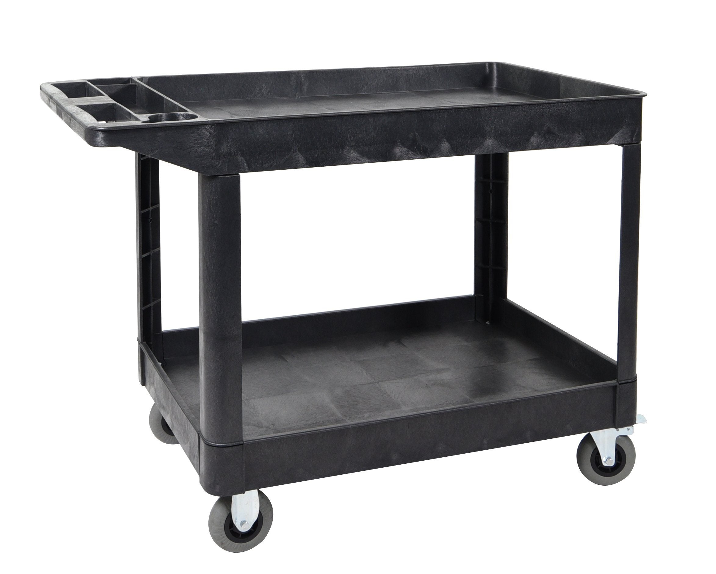 Luxor XLC11SP5-B two shelf heavy-duty utility cart w/SP5