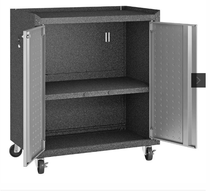 Manhattan Comfort Fortress 3 Piece Set and Worktable 1.0