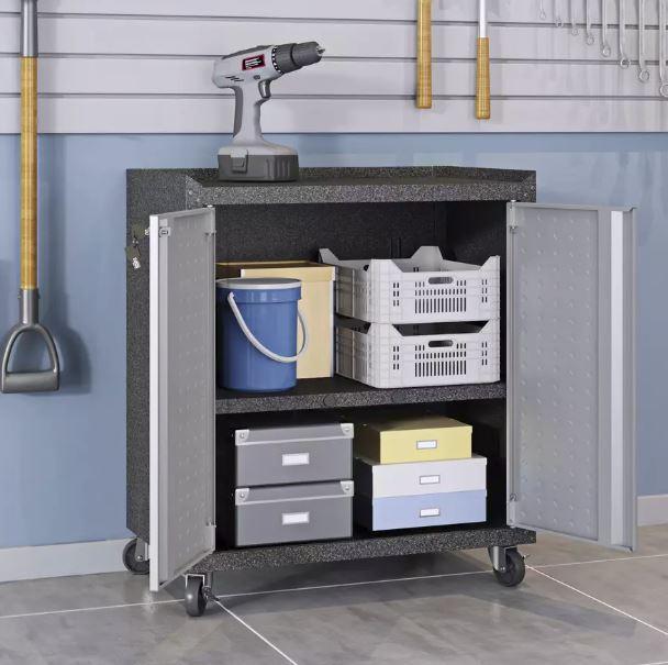 Manhattan Comfort Fortress 3 Piece Set and Worktable 2.0