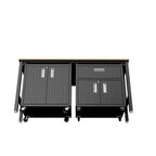 Manhattan Comfort Fortress 3 Piece Set and Worktable 2.0