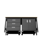 Manhattan Comfort Fortress 3 Piece Set and Worktable 3.0