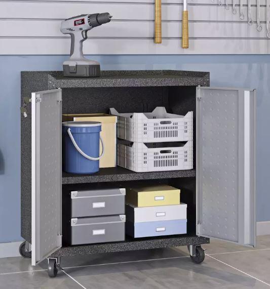 Manhattan Comfort Fortress 3 Piece Set and Worktable 3.0