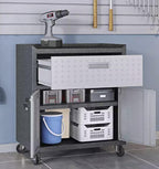 Manhattan Comfort Fortress 3 Piece Set and Worktable 4.0