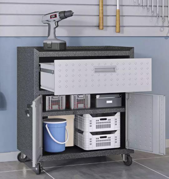 Manhattan Comfort Fortress 3 Piece Set and Worktable 4.0