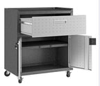 Manhattan Comfort Fortress 3 Piece Set and Worktable 4.0