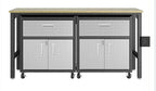Manhattan Comfort Fortress 3 Piece Set and Worktable 4.0