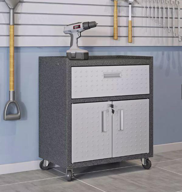 Manhattan Comfort Fortress 3 Piece Set and Worktable 5.0