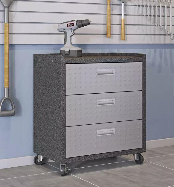 Manhattan Comfort Fortress 3 Piece Set and Worktable 5.0