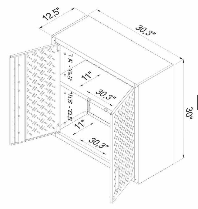 Manhattan Comfort Fortress Floating Wall Cabinet