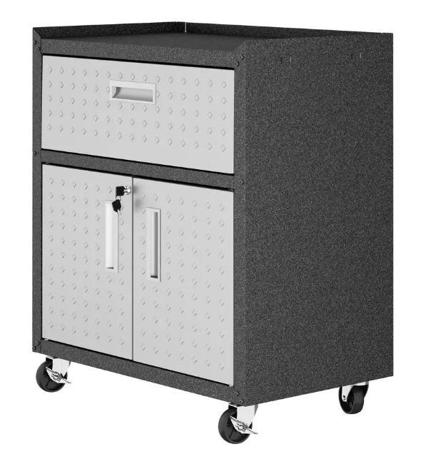 Manhattan Comfort Fortress Mobile Cabinet with Drawer