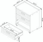 Manhattan Comfort Fortress Mobile Cabinet with Drawers