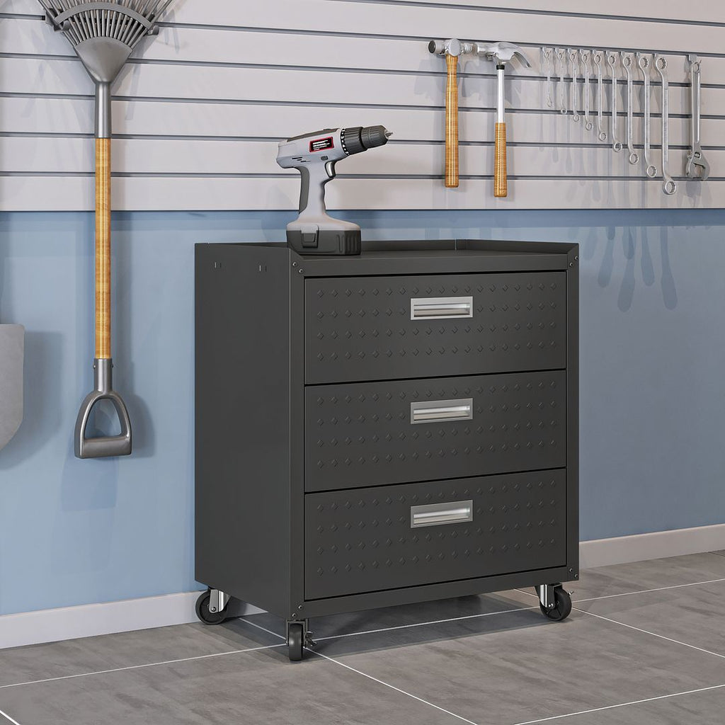 Manhattan Comfort Fortress Mobile Cabinet with Drawers